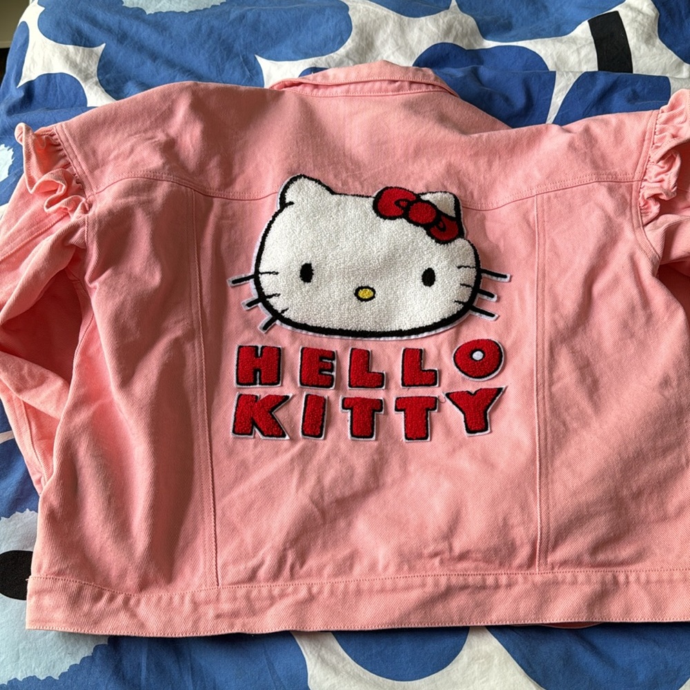 Lazy Oaf x Sanrio Hello Kitty pink denim jacket